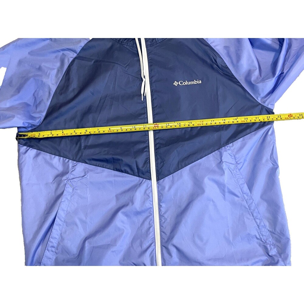 New W Tags Columbia Omni Shield Lightweight Windbreaker Jacket Large Hooded blue - Picture 10 of 12